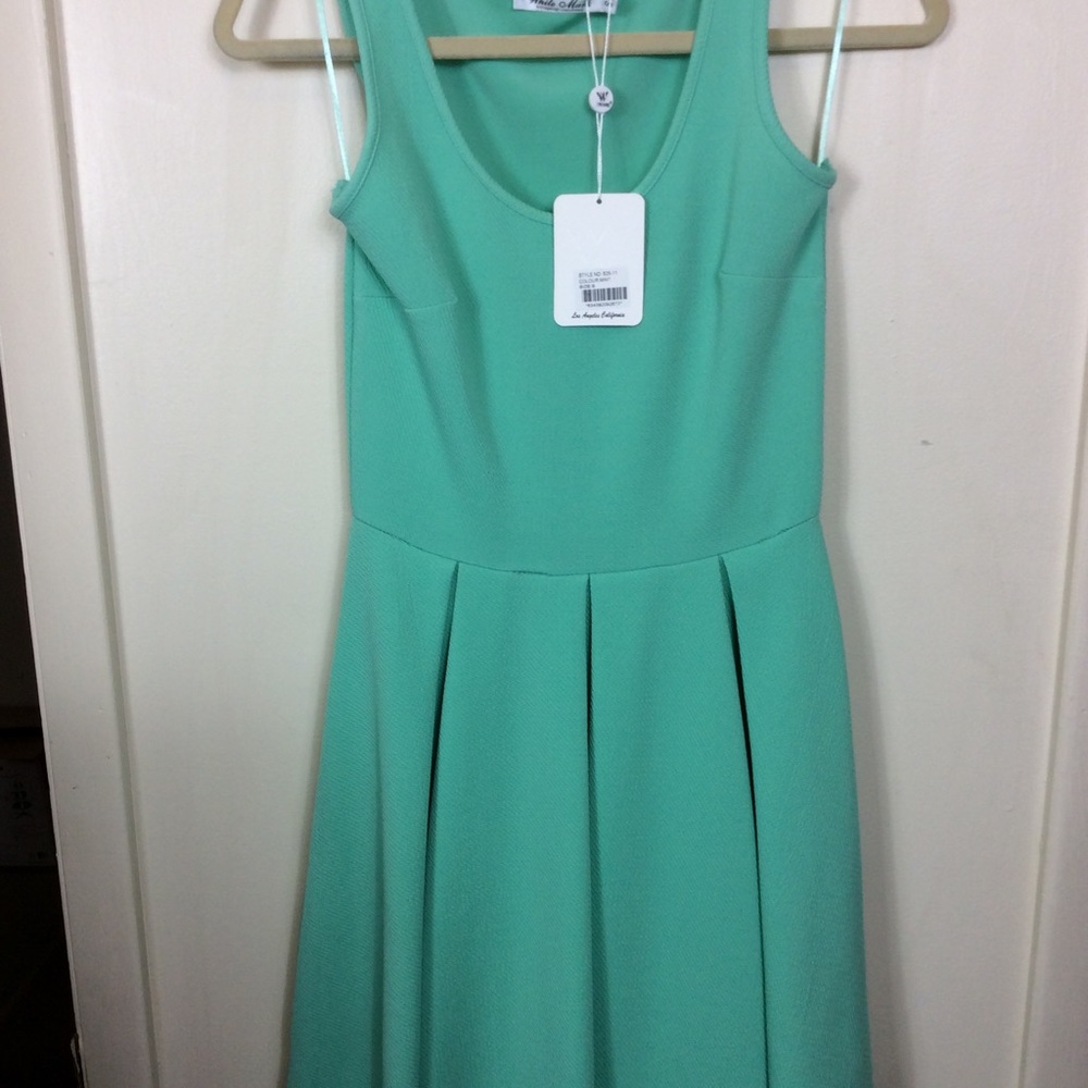 White Mark Brand Mint Green Sleeveless Dress Small